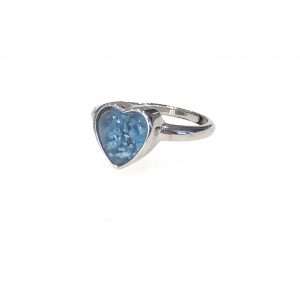 Cremation Ash Heart Ring